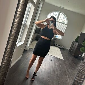 Aritzia Black cutout dress